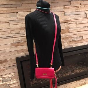 Buxton crossbody wallet pebbled faux leather